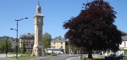The clock tower in Barnstaple, North Devon