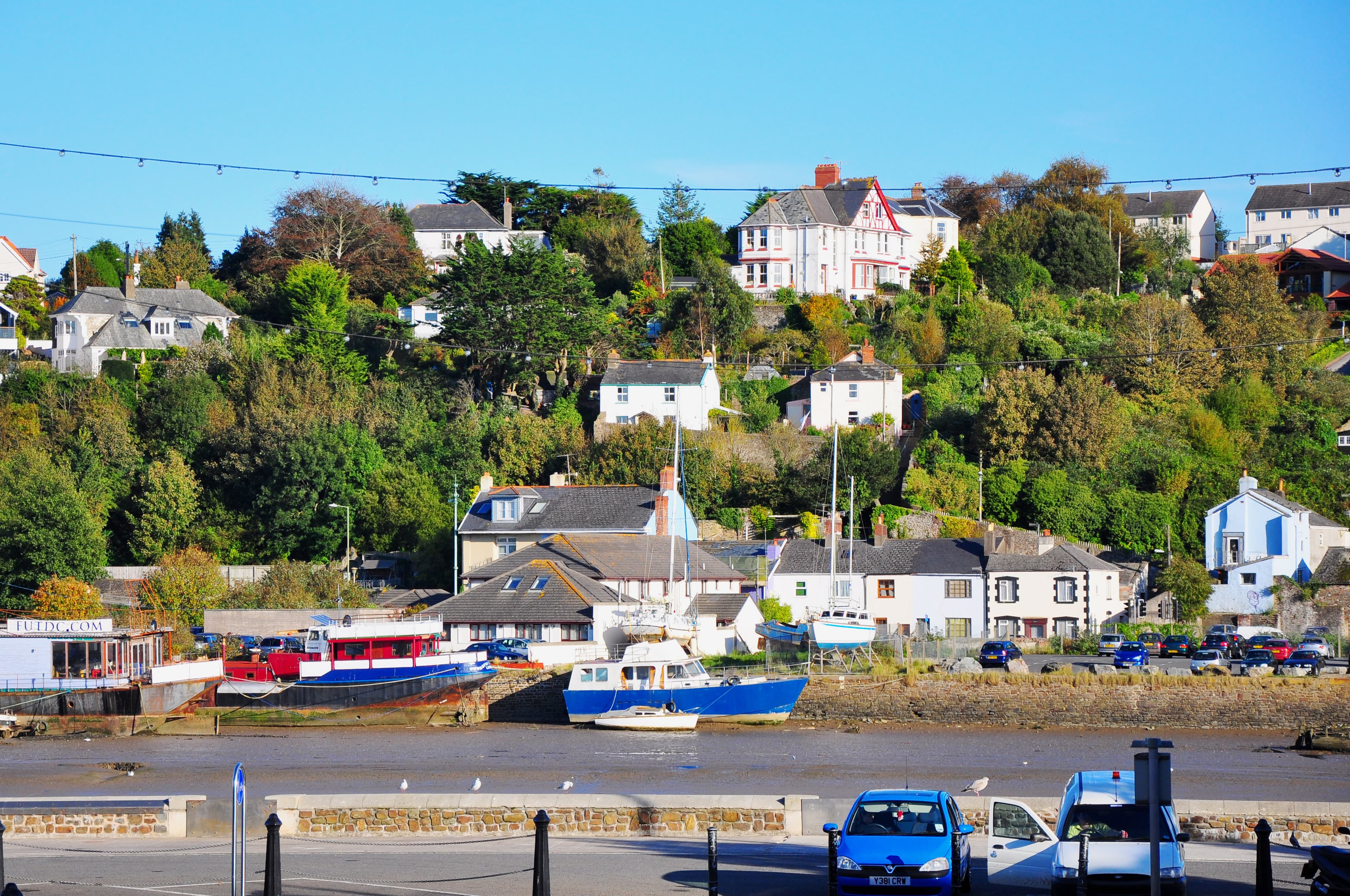 Boats at the quay in Bideford, North Devon