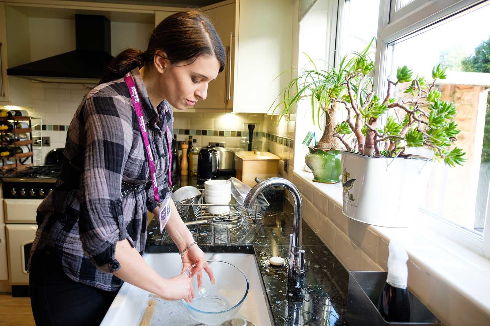 A caregiver helping with everyday tasks