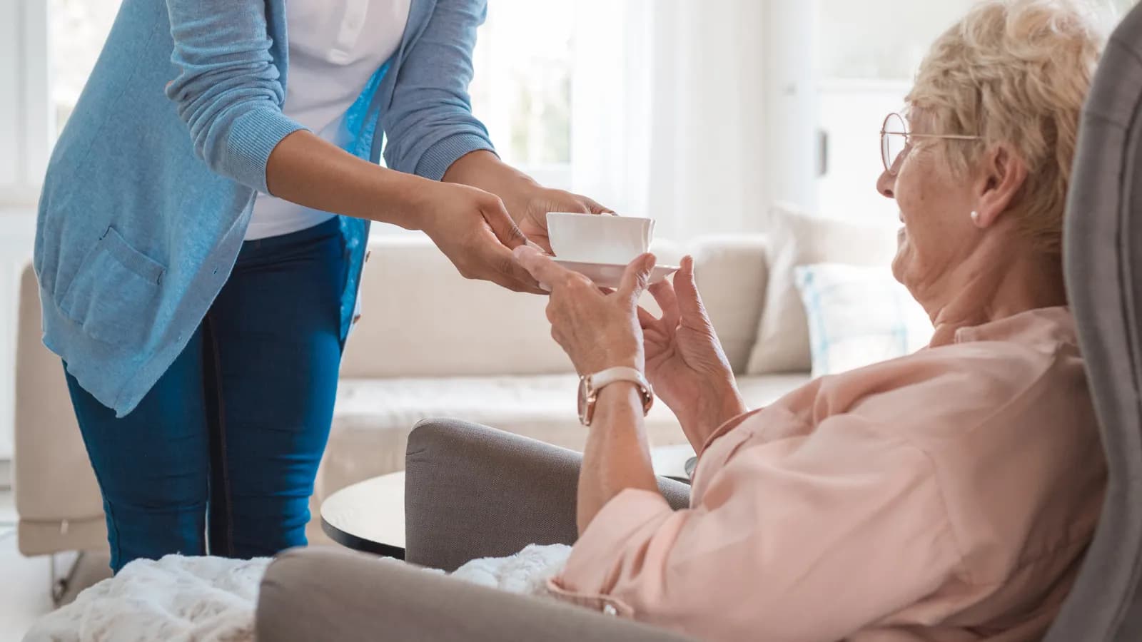 Care home residents receiving support