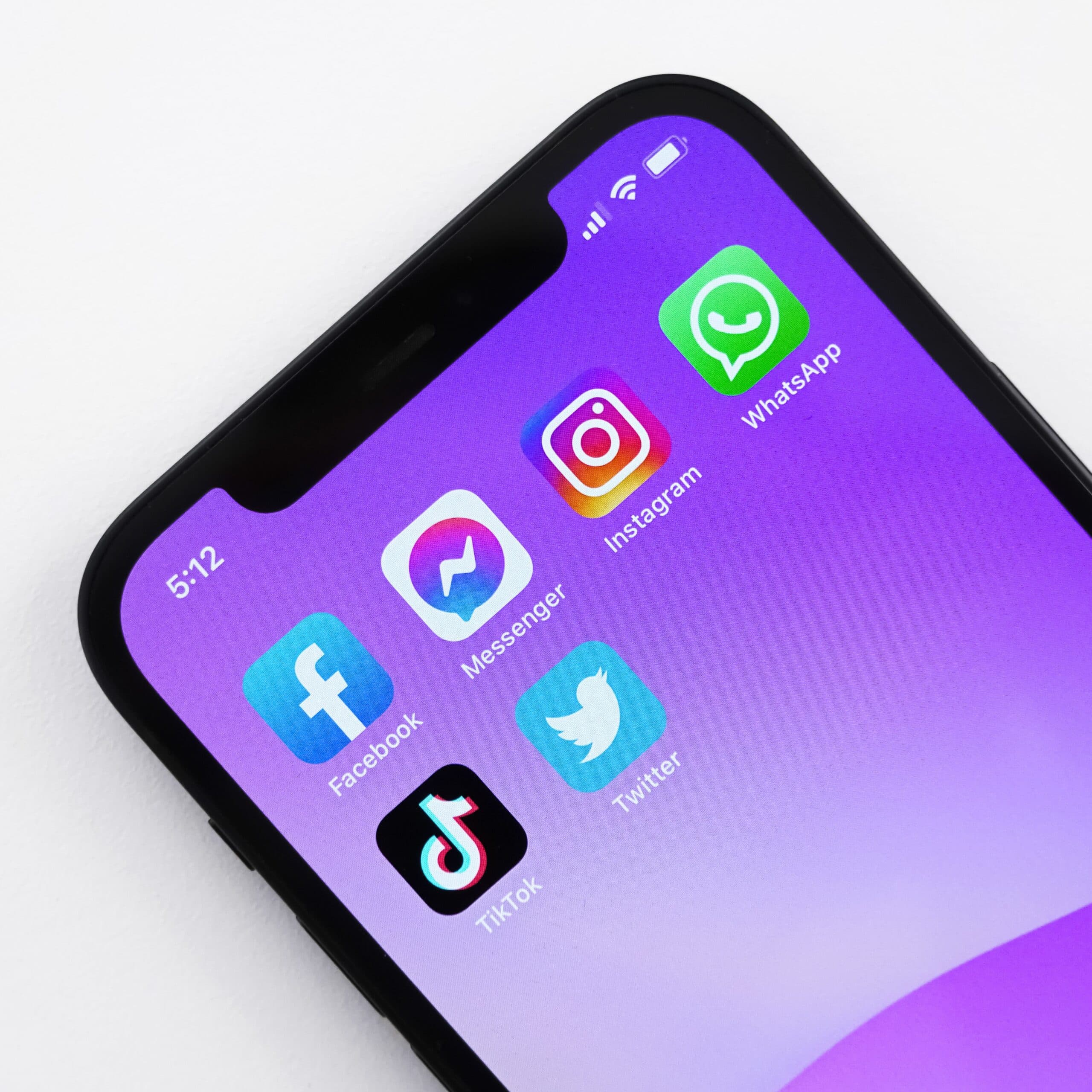 Social media icons and marketing